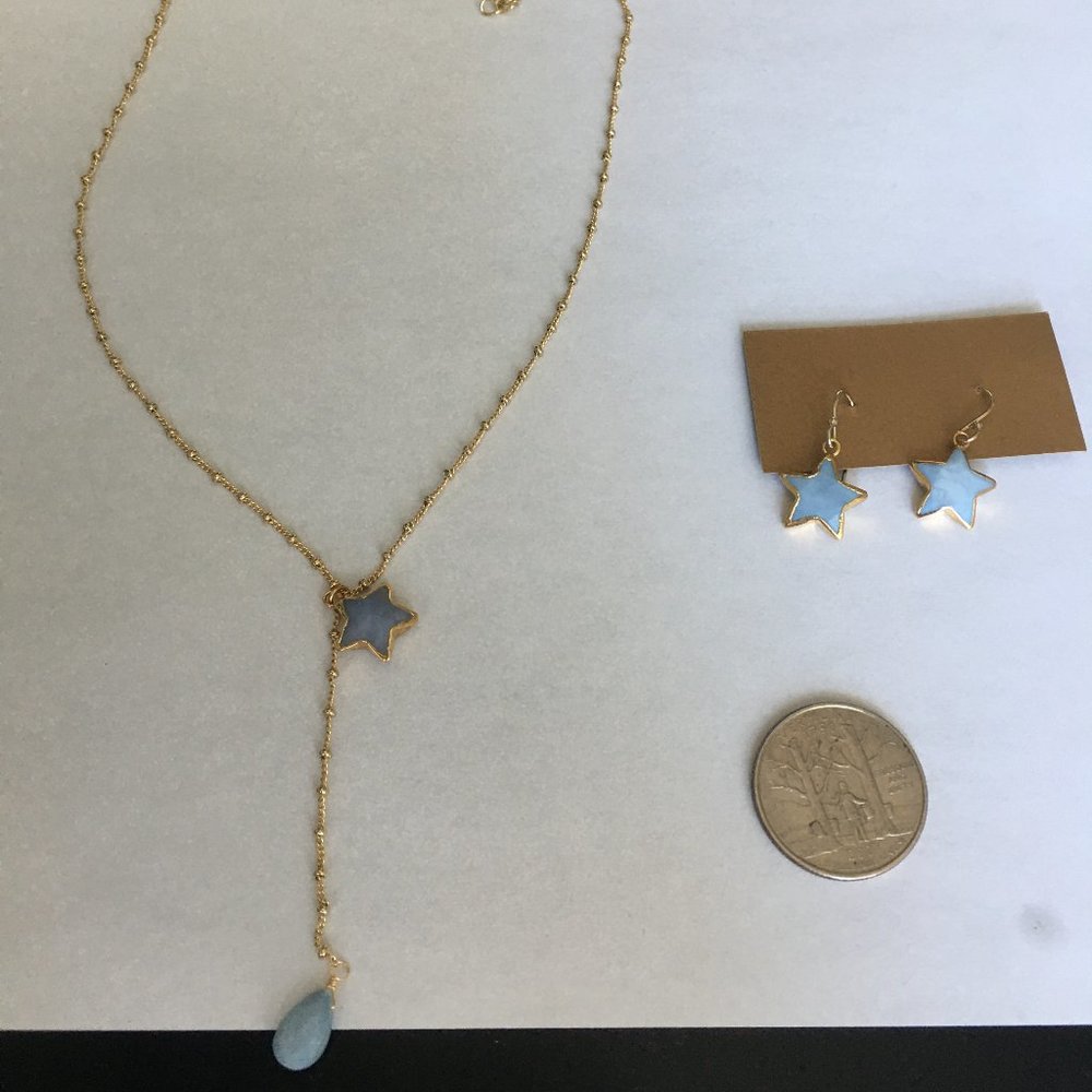 star and charm gold necklace